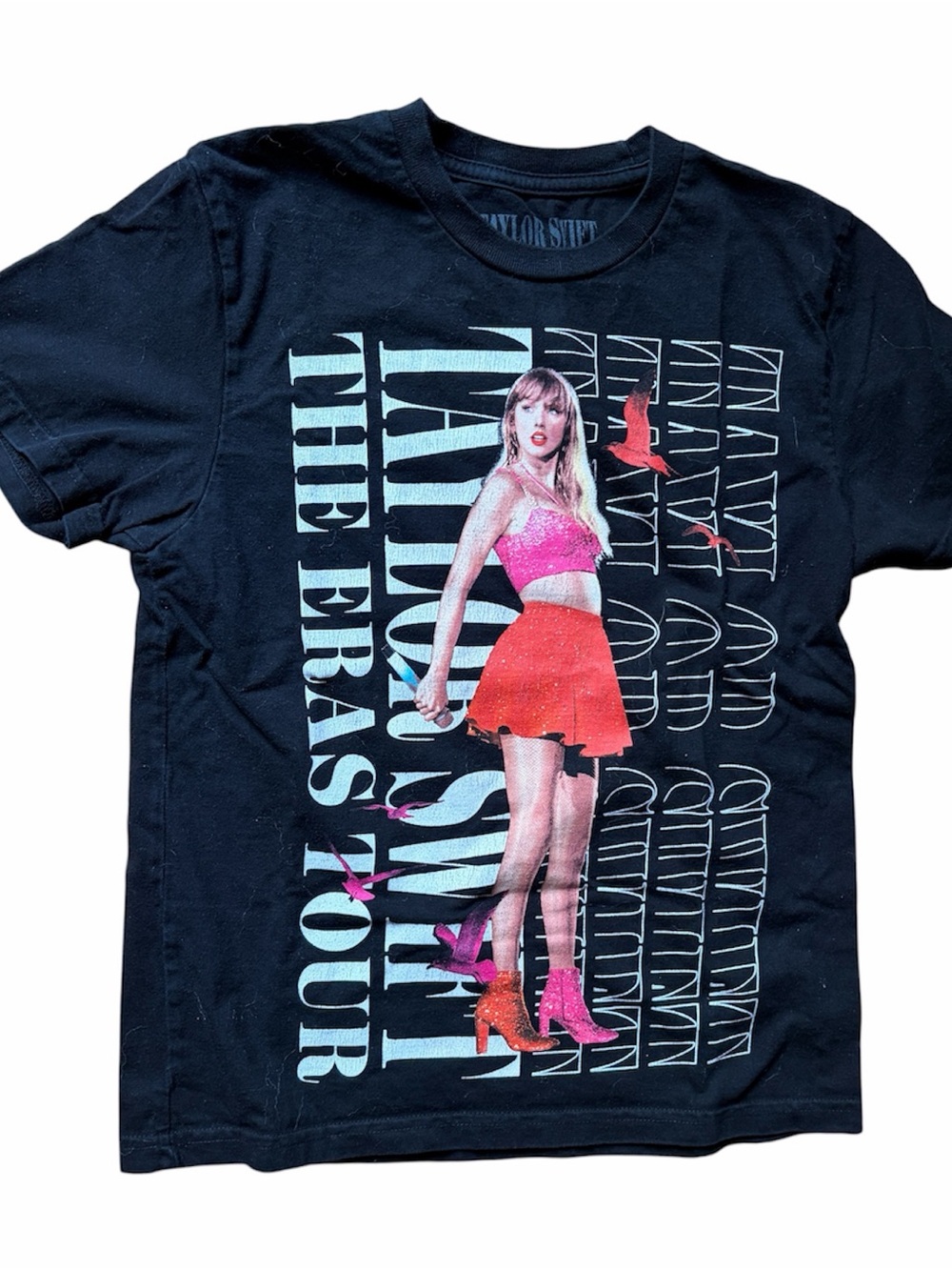 Taylor Swift The Eras Tour T-Shirt Kids Youth Small Black Official Concert Tee